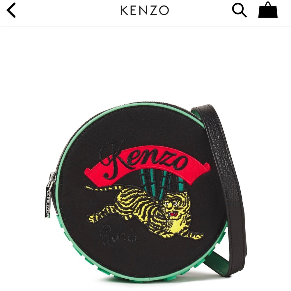 Kenzo jumping tiger shoulder bag.